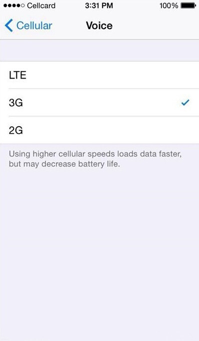 iOS 8.1隐藏功能:可自行切换2/3/4G网络!