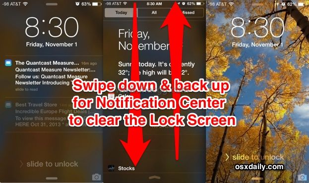 如何快速清除苹果 iPhone、iPad 锁屏界面上的所有推送通知？