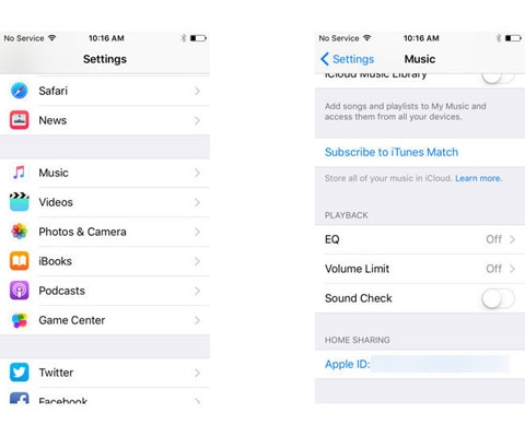 如何打开iOS9 beta4 的“家庭共享”功能