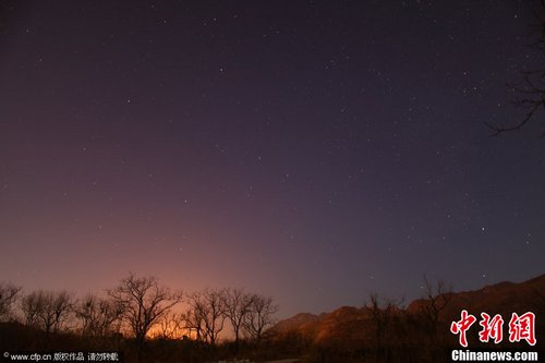 双子座流星雨绽放夜空